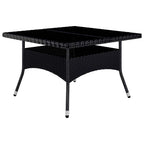 vidaXL 9-tlg. Garten-Essgruppe Poly Rattan und Akazienholz Schwarz