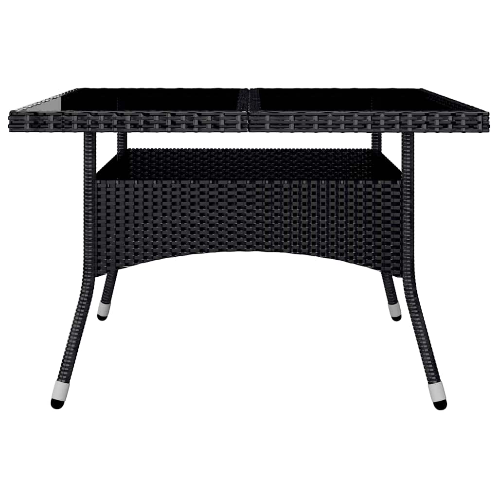 vidaXL 9-tlg. Garten-Essgruppe Poly Rattan und Akazienholz Schwarz