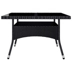 vidaXL 9-tlg. Garten-Essgruppe Poly Rattan und Akazienholz Schwarz