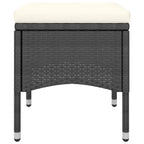 vidaXL 5-tlg. Garten-Bistro-Set Poly Rattan Massivholz Akazie Schwarz
