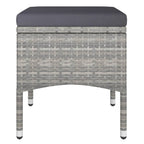 vidaXL 5-tlg. Garten-Bistro-Set Poly Rattan & Massivholz Akazie Grau
