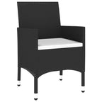 vidaXL 3-tlg. Garten-Essgruppe Poly Rattan Schwarz
