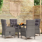 vidaXL 5-tlg. Garten-Essgruppe Poly Rattan Beige