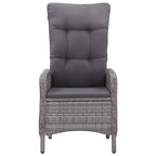 vidaXL 3-tlg. Bistro-Set Poly Rattan und Glas Grau