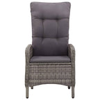 vidaXL 3-tlg. Garten-Bistro-Set Poly Rattan Grau