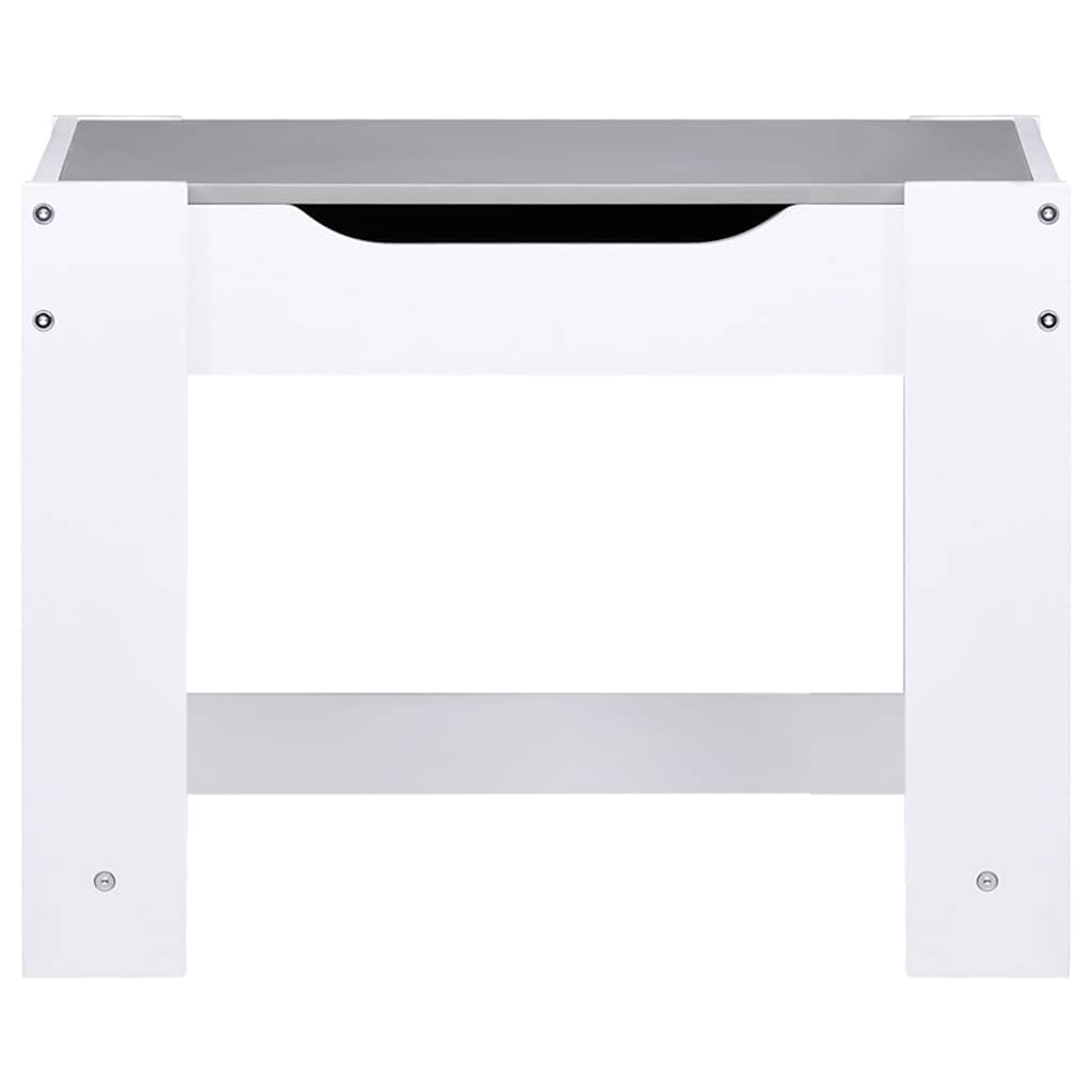 vidaXL Kindertisch mit 2 Stühlen Weiß MDF