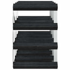 vidaXL Weinregal für 12 Flaschen Schwarz Massivholz Kiefer