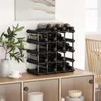 vidaXL Weinregal für 20 Flaschen Schwarz Massivholz Kiefer