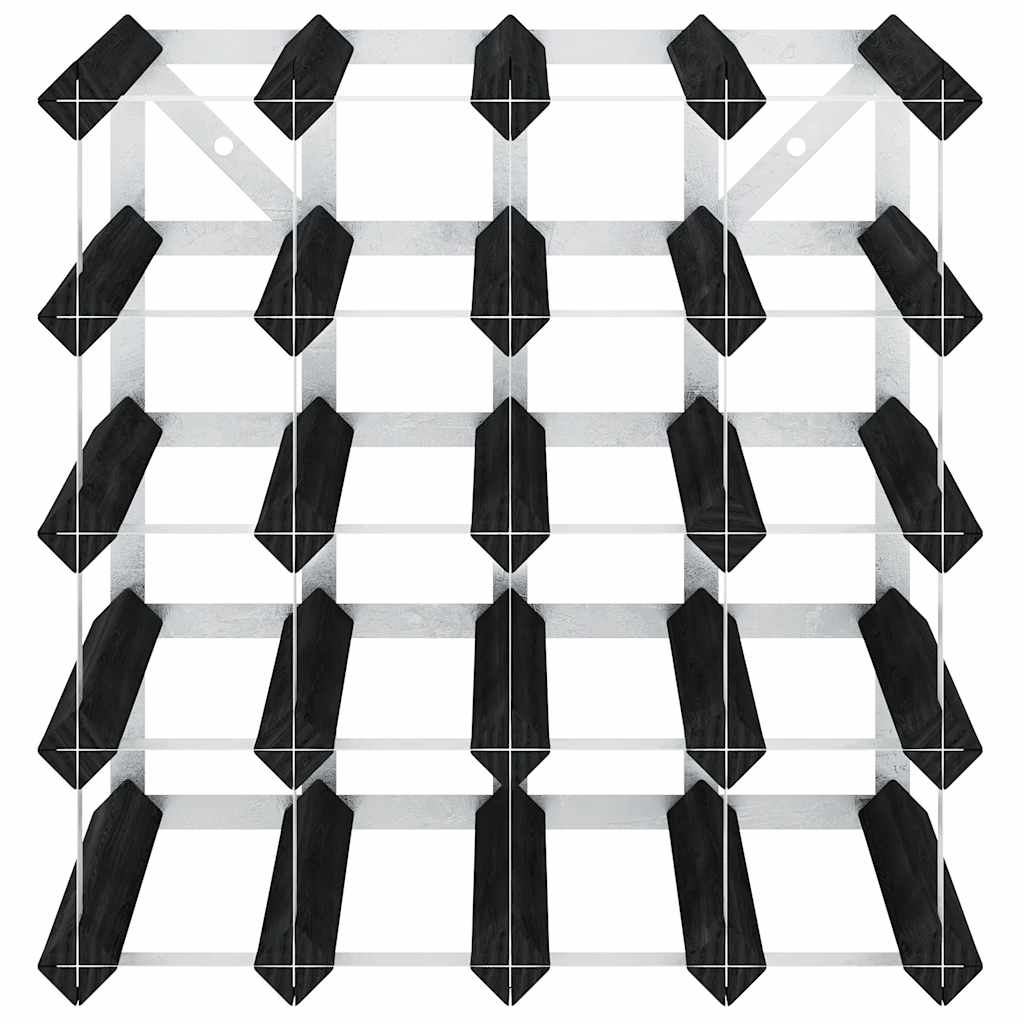 vidaXL Weinregal für 20 Flaschen Schwarz Massivholz Kiefer