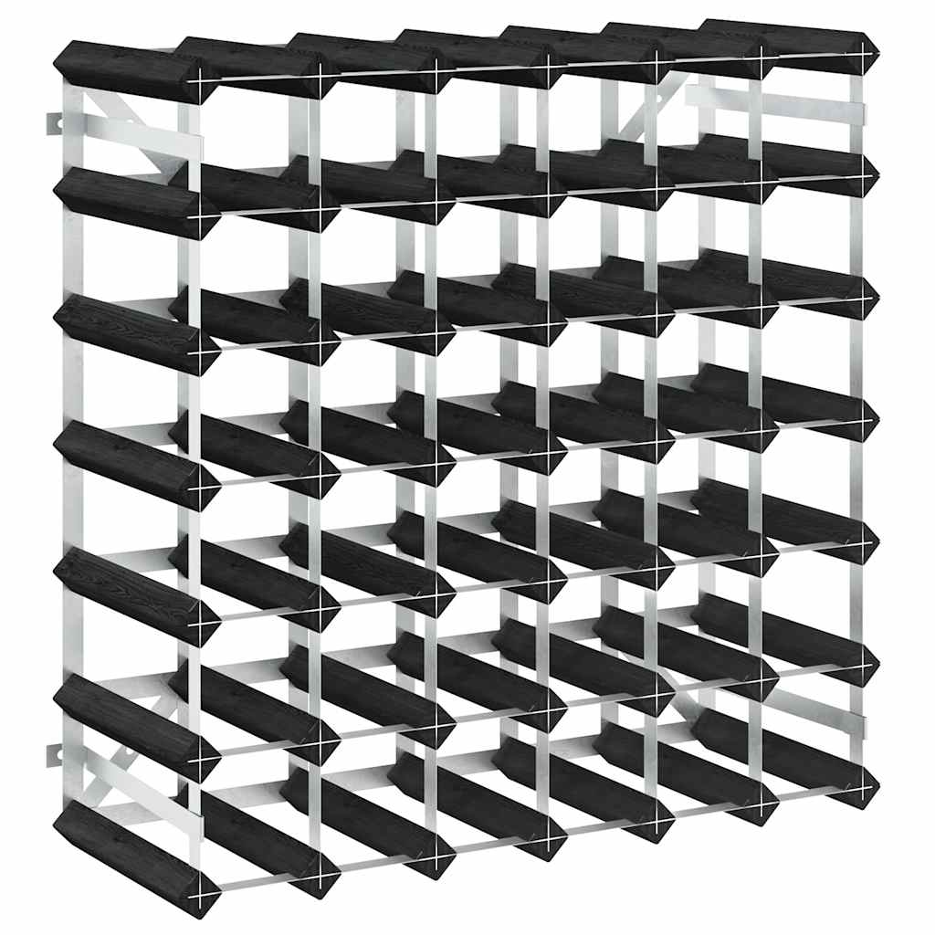 vidaXL Weinregal für 42 Flaschen Schwarz Massivholz Kiefer