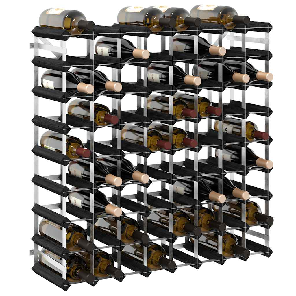vidaXL Weinregal für 72 Flaschen Schwarz Massivholz Kiefer