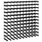 vidaXL Weinregal für 120 Flaschen Schwarz Massivholz Kiefer