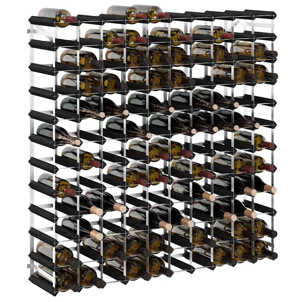 vidaXL Weinregal für 120 Flaschen Schwarz Massivholz Kiefer