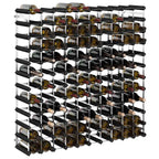 vidaXL Weinregal für 120 Flaschen Schwarz Massivholz Kiefer