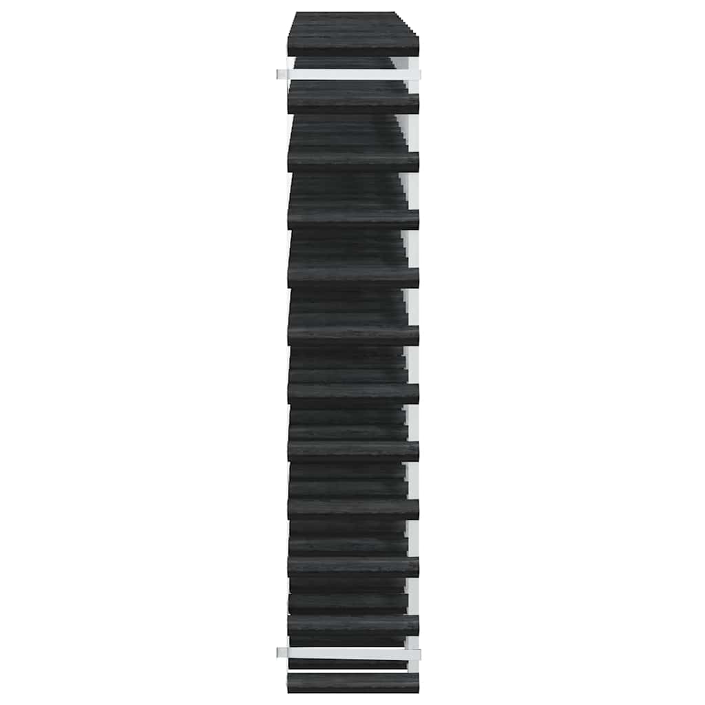 vidaXL Weinregal für 120 Flaschen Schwarz Massivholz Kiefer