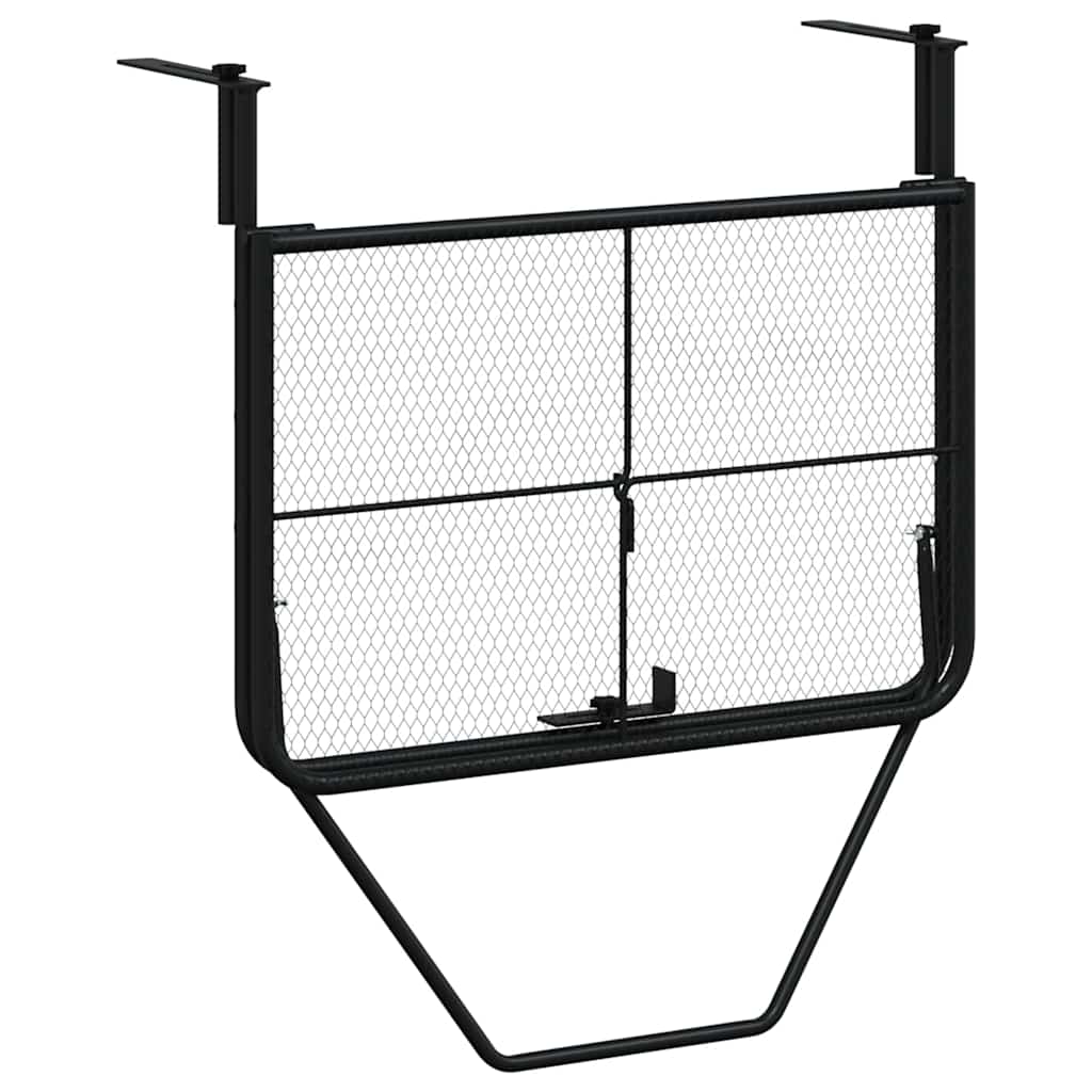 vidaXL Balkontisch Schwarz 60x40 cm Stahl