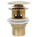 vidaXL Ablaufgarnitur mit Überlauf Golden 6,4x6,4x9,1 cm