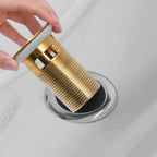 vidaXL Ablaufgarnitur mit Überlauf Golden 6,4x6,4x9,1 cm
