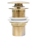 vidaXL Ablaufgarnitur ohne Überlauf Golden 6,4x6,4x9,1 cm