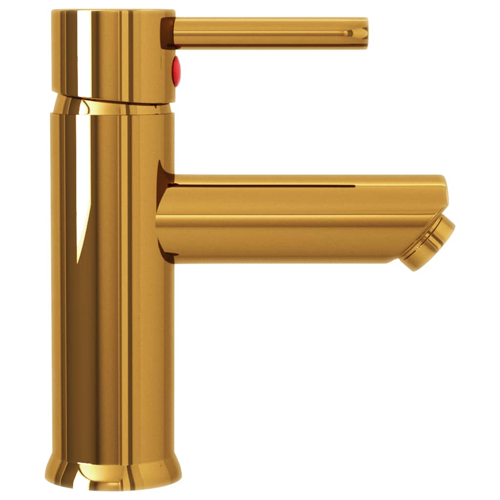 vidaXL Waschtischarmatur Golden 130x176 mm