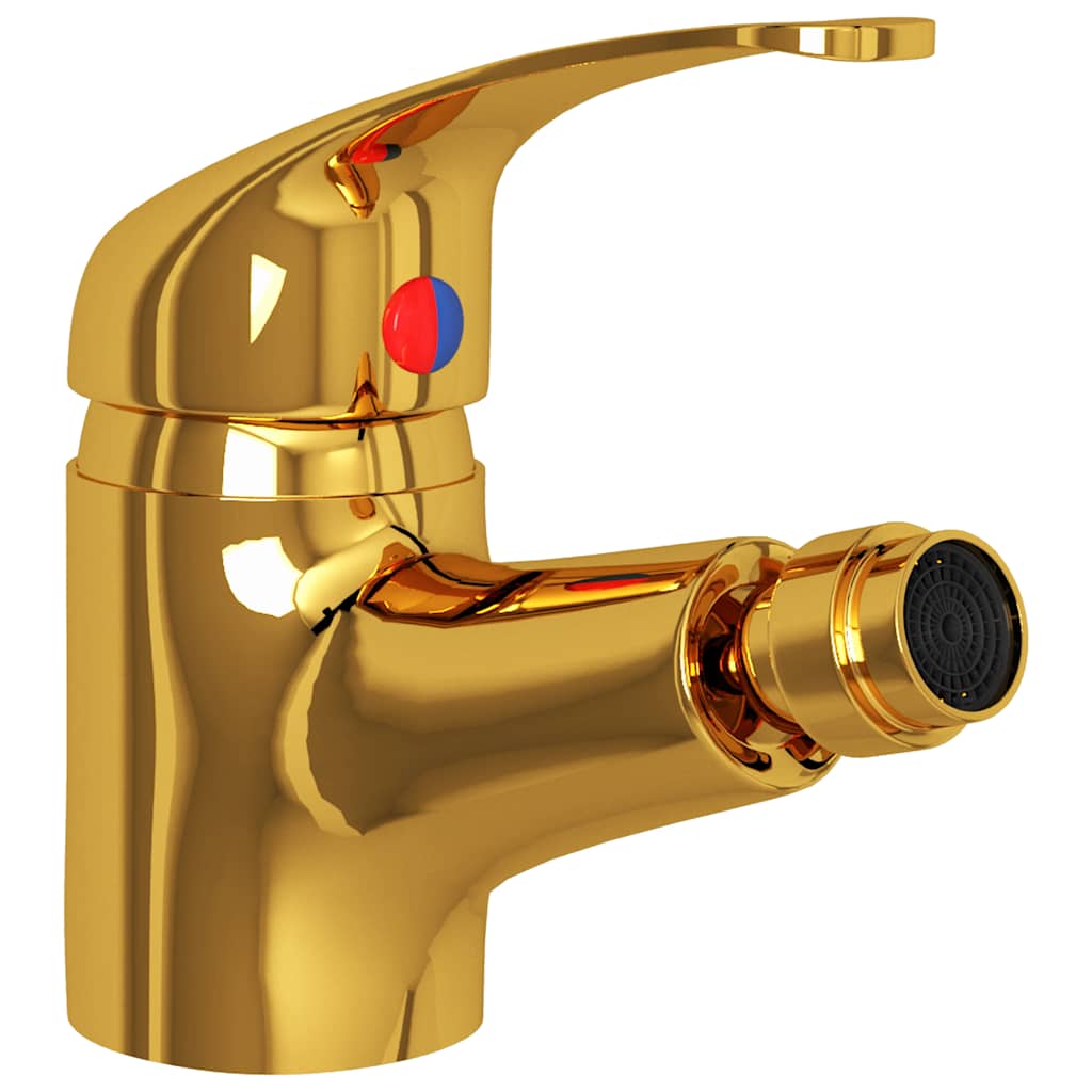 vidaXL Badezimmer Bidet Mischbatterie Golden 13x12 cm