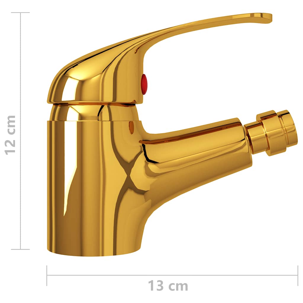 vidaXL Badezimmer Bidet Mischbatterie Golden 13x12 cm