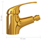 vidaXL Badezimmer Bidet Mischbatterie Golden 13x12 cm