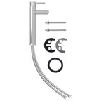 vidaXL Badezimmer Mischbatterie Silbern 12x30 cm