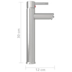 vidaXL Badezimmer Mischbatterie Silbern 12x30 cm