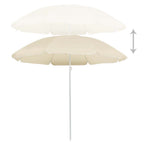 vidaXL Sonnenschirm mit Stahlmast Sandfarbe 180 cm