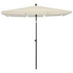 vidaXL Sonnenschirm mit Mast 210x140 cm Sandfarben