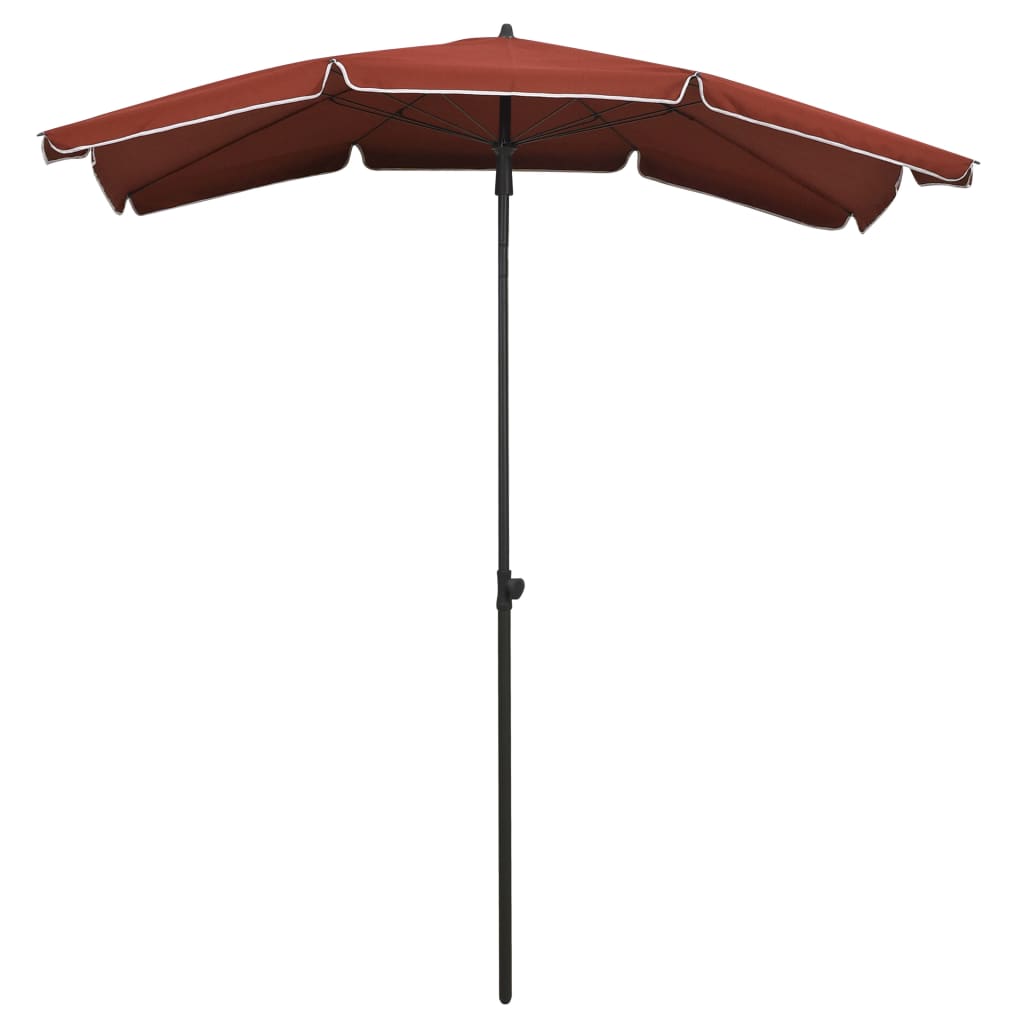 vidaXL Sonnenschirm mit Mast 200x130 cm Terrakottarot