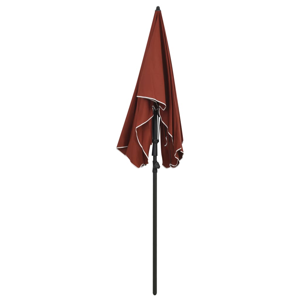 vidaXL Sonnenschirm mit Mast 200x130 cm Terrakottarot