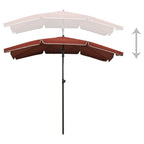 vidaXL Sonnenschirm mit Mast 200x130 cm Terrakottarot