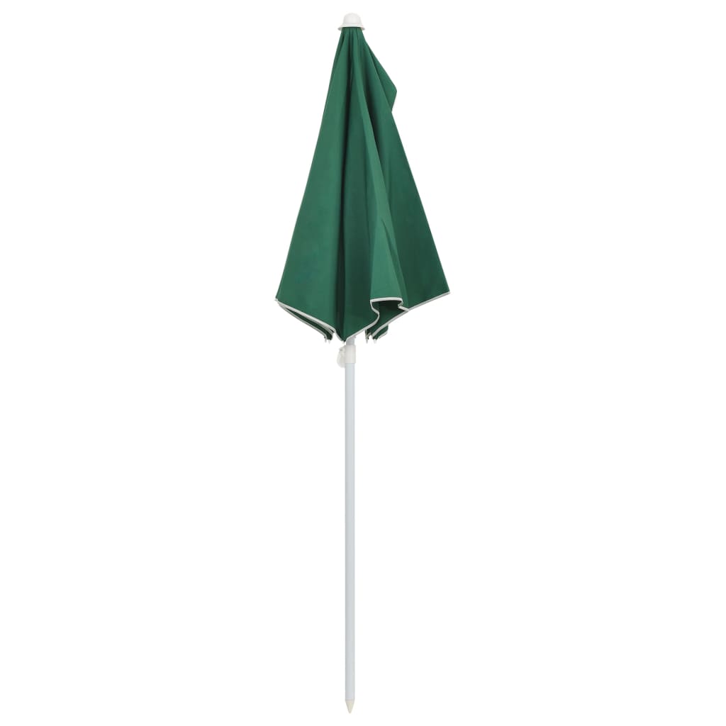 vidaXL Halb-Sonnenschirm mit Mast 180x90 cm Grün