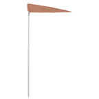 vidaXL Halb-Sonnenschirm mit Mast 180x90 cm Terrakottarot