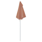 vidaXL Halb-Sonnenschirm mit Mast 180x90 cm Terrakottarot