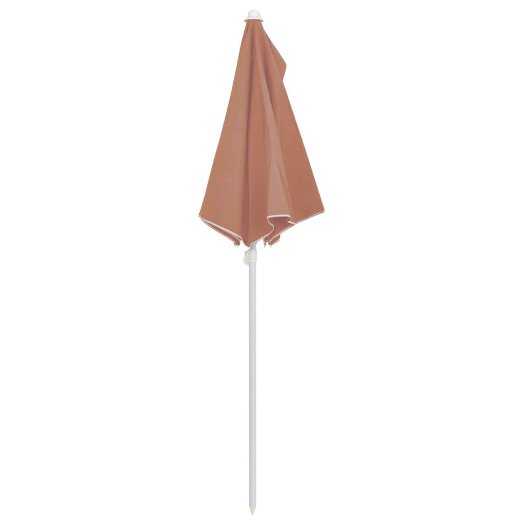 vidaXL Halb-Sonnenschirm mit Mast 180x90 cm Terrakottarot