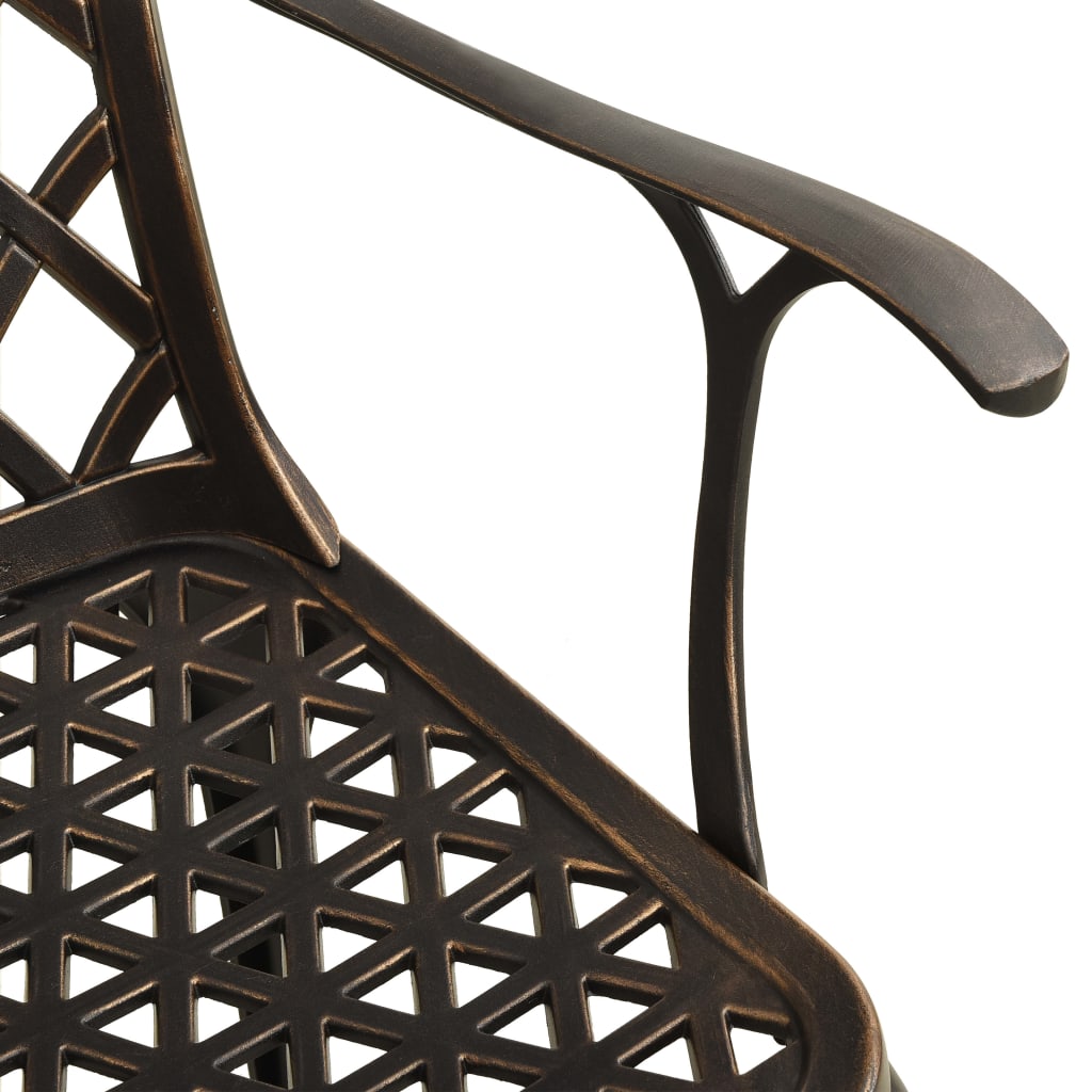 vidaXL 3-tlg. Bistro-Set Aluminiumguss Bronzen