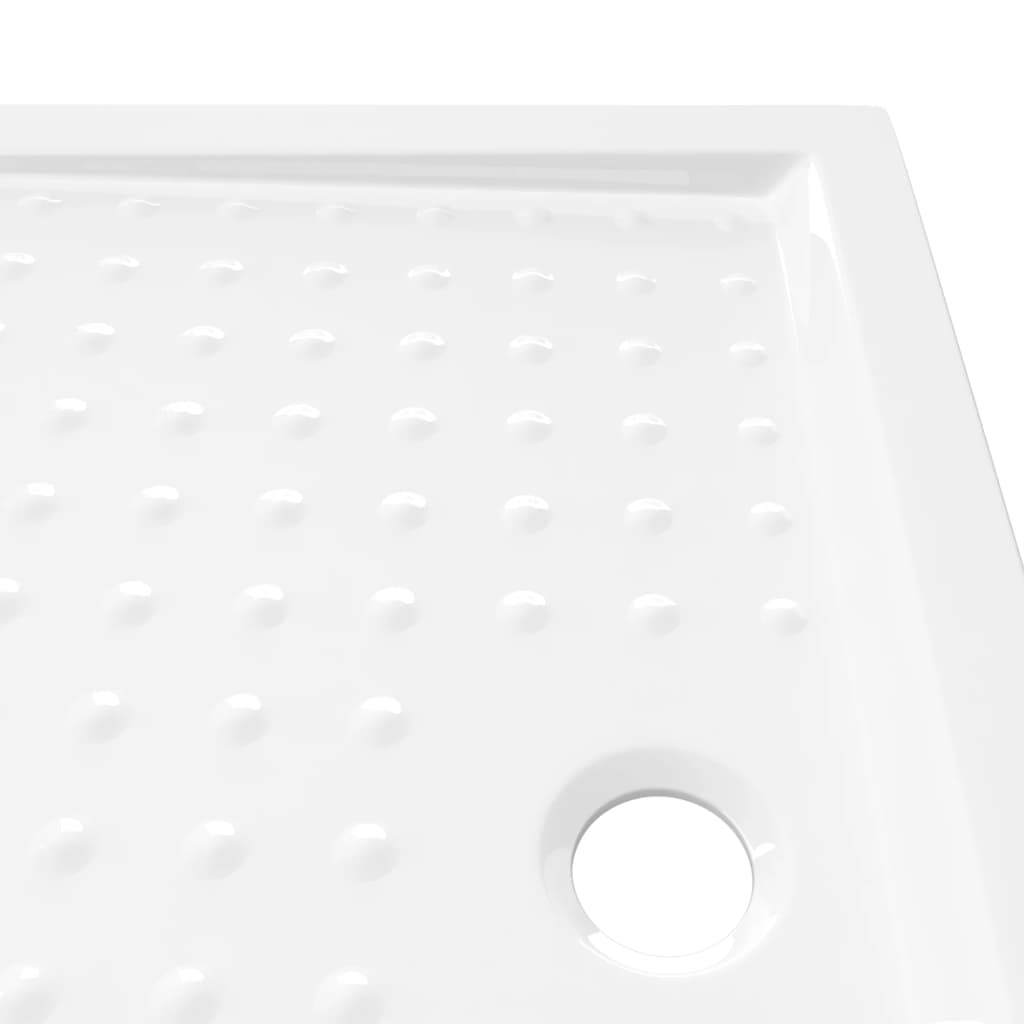 vidaXL Duschwanne Anti-Rutsch Weiß 90x70x4 cm ABS