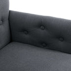 vidaXL Esszimmerstühle mit Armlehnen 2 Stk. Grau Stoff