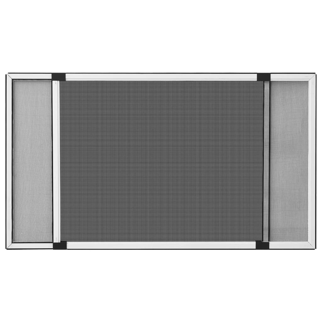 vidaXL Ausziehbarer Insektenschutz für Fenster Weiß (75-143)x50 cm