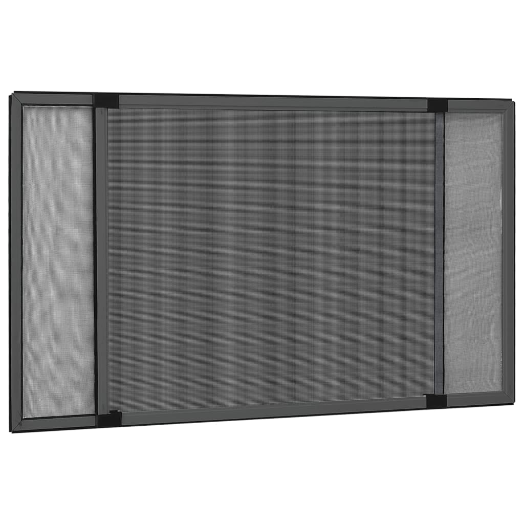 vidaXL Ausziehbarer Insektenschutz für Fenster Anthrazit (75-143)x50cm