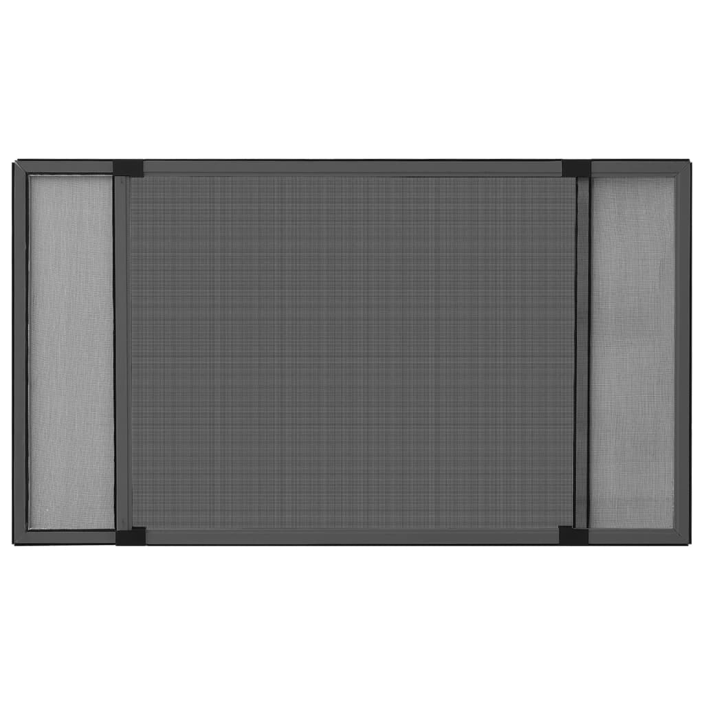 vidaXL Ausziehbarer Insektenschutz für Fenster Anthrazit (75-143)x50cm