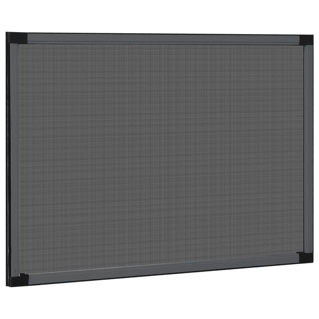 vidaXL Ausziehbarer Insektenschutz für Fenster Anthrazit (75-143)x50cm