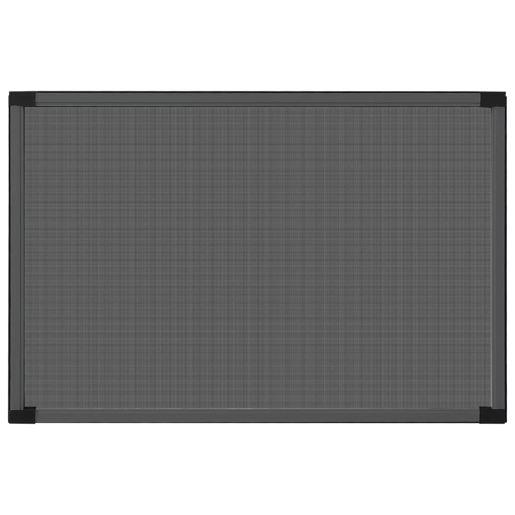 vidaXL Ausziehbarer Insektenschutz für Fenster Anthrazit (75-143)x50cm