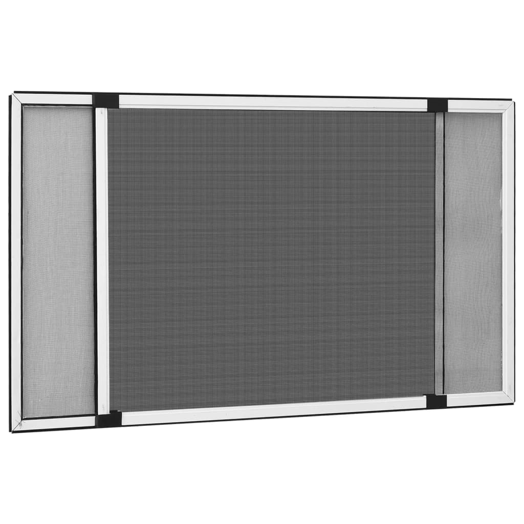 vidaXL Teleskop-Fliegengitter für Fenster Weiß (100-193)x75 cm