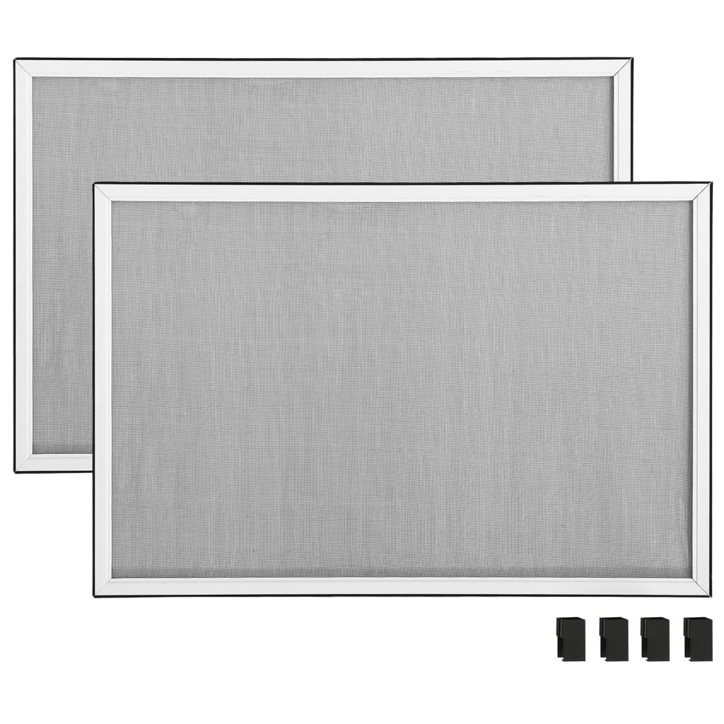 vidaXL Teleskop-Fliegengitter für Fenster Weiß (100-193)x75 cm
