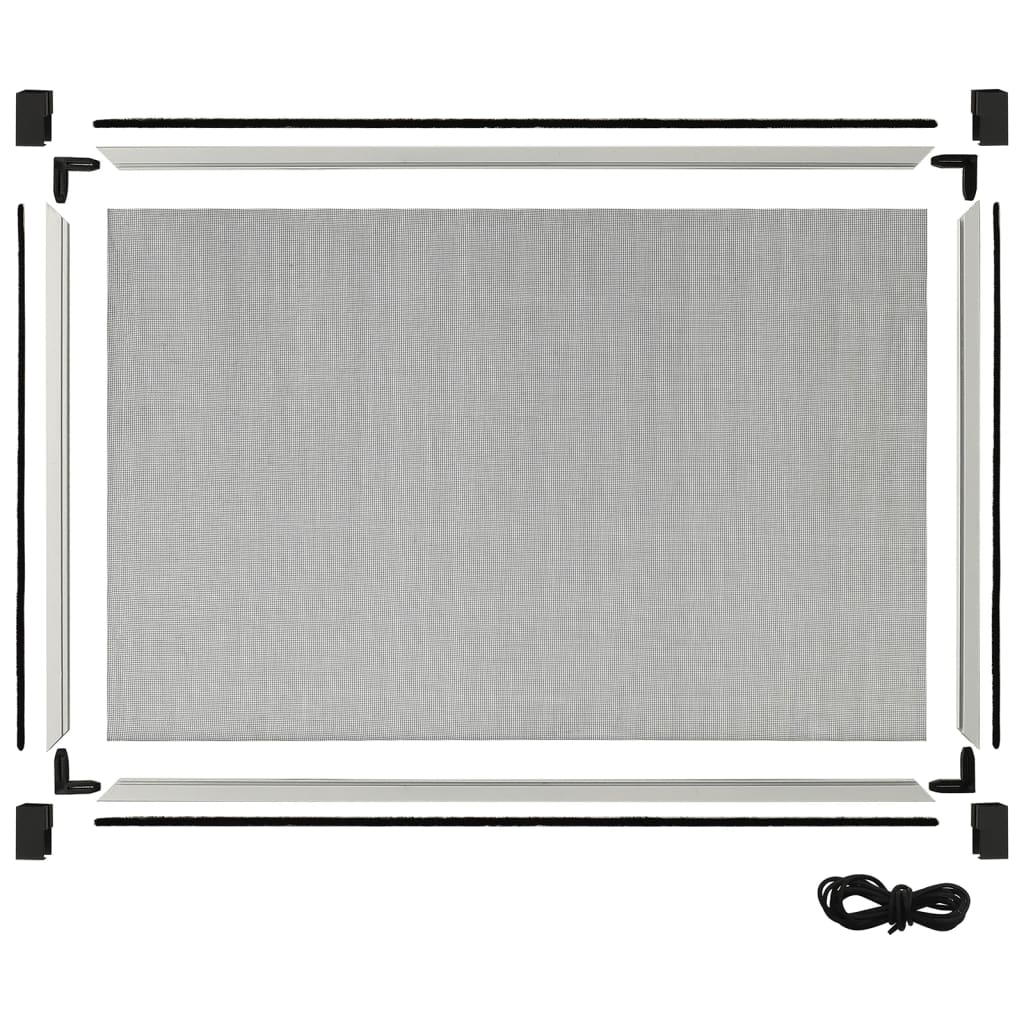 vidaXL Teleskop-Fliegengitter für Fenster Weiß (100-193)x75 cm