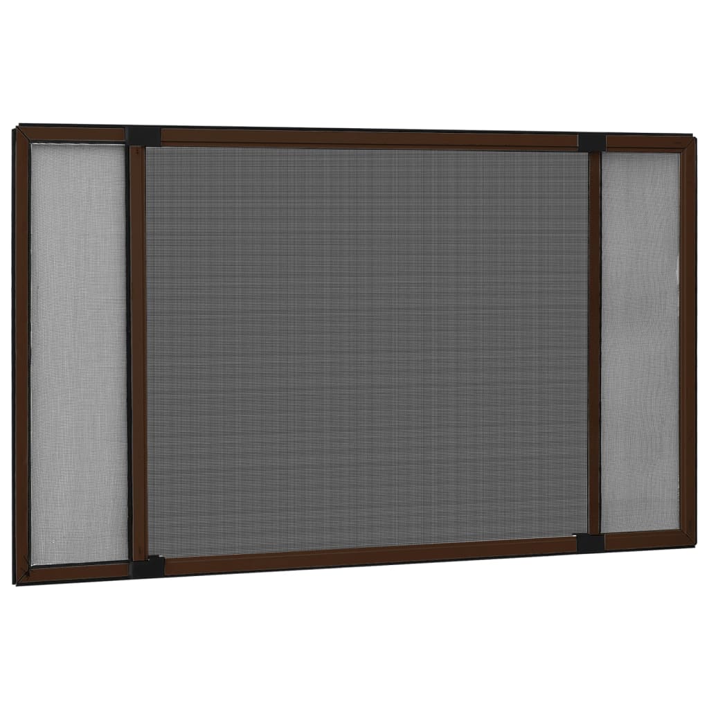 vidaXL Ausziehbarer Insektenschutz für Fenster Braun (100-193)x75 cm